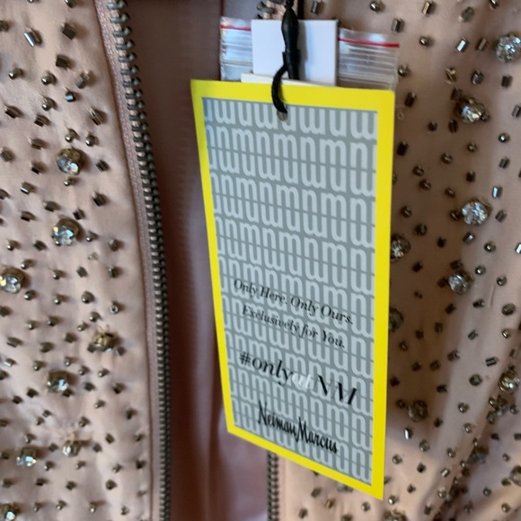 ALICE & OLIVIA DEMIA EMBELLISHED BOMBER JACKET light dusty pink NWT💞💖 - Picture 5 of 11